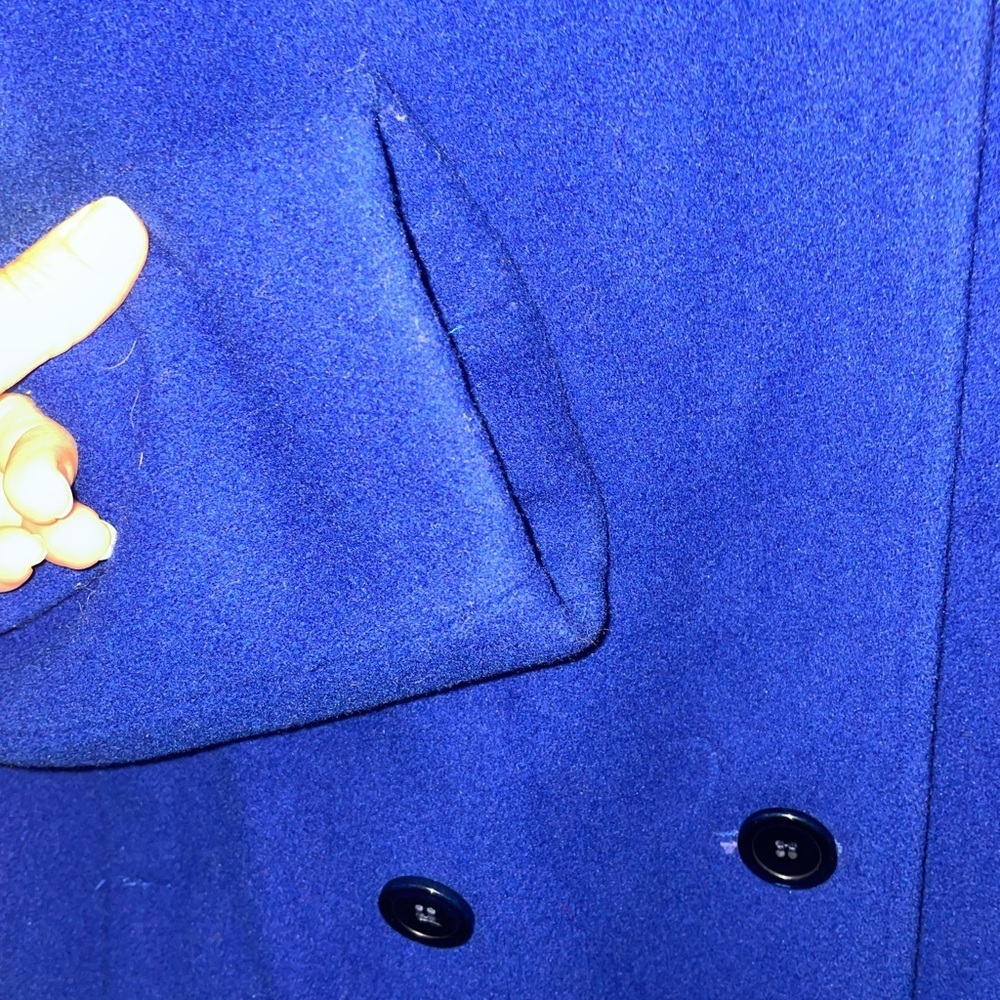 Forecaster of Boston Vintage 100% Women's Double-Breasted Coat in Royal Blue - Picture 5 of 6